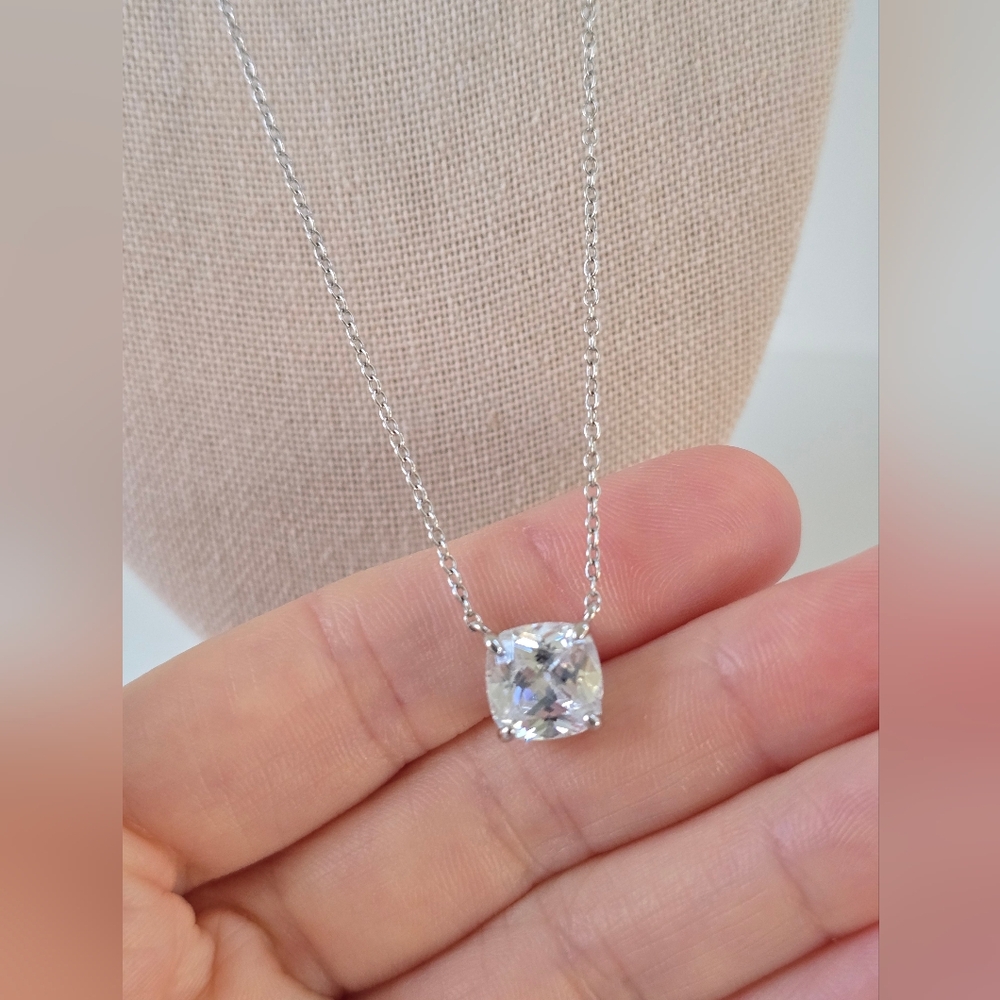 Cushion Cut Pendant Necklace